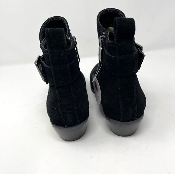 Blondo Black Suede Buckle Waterproof Booties 7 - Picture 4 of 6